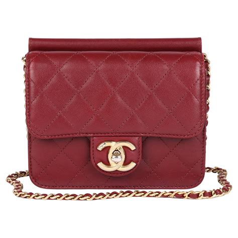 chanel burgundy bag 2019|burgundy lambskin mini flap.